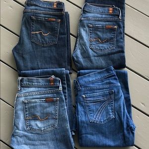 Set of 7 for all Mankind Jeans